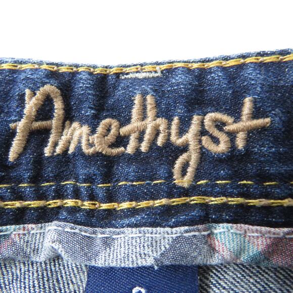 Amethyst Y2k Low Rise Flared Jeans Waist 30" Bling Sequin Rhinestone Jeans - Picture 8 of 9